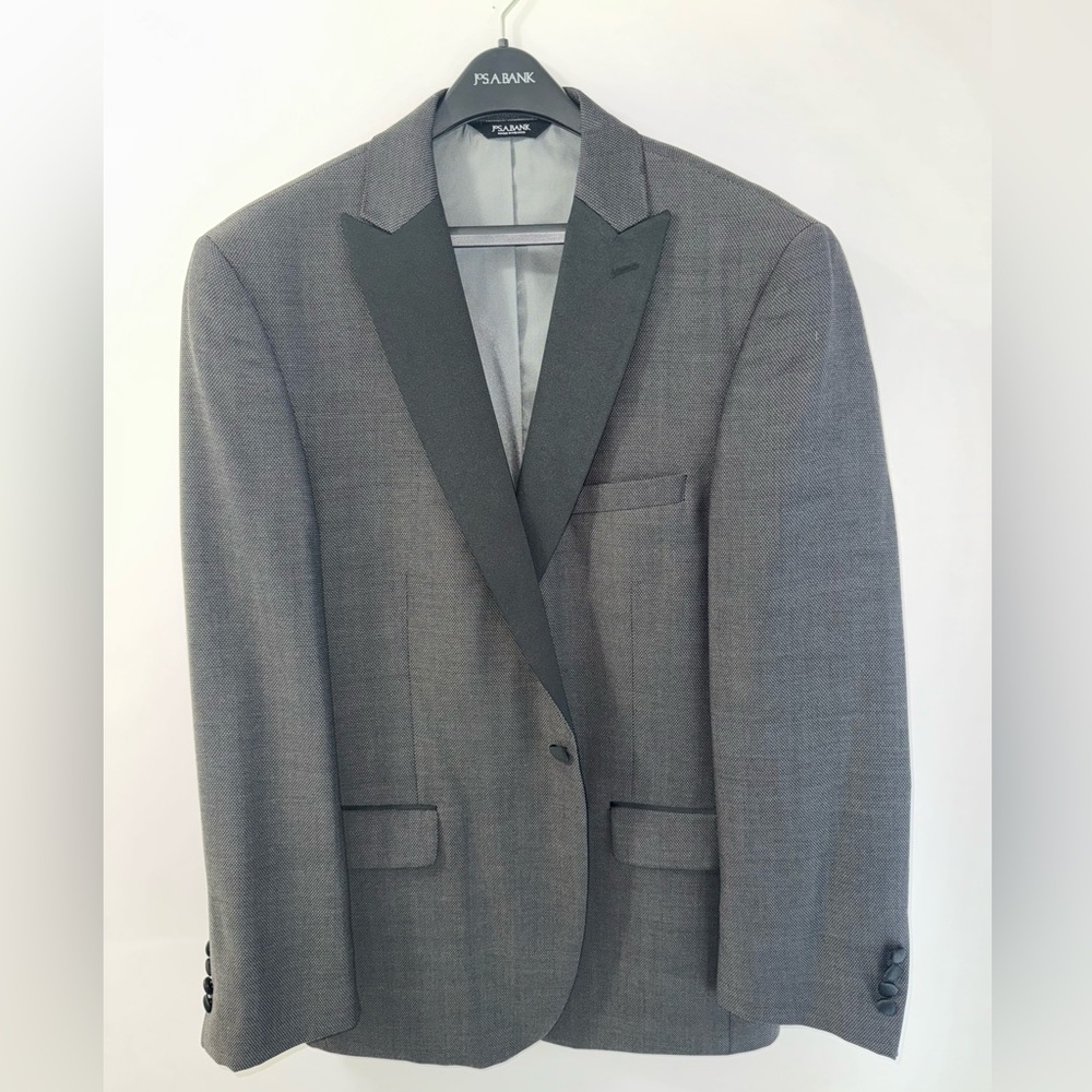 Jos. A. Bank Gray Men's Dinner Jacket, 46 L, New Without Tags, 100% Wool